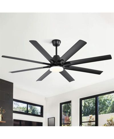 Sofucor 66-inch Modern Black 8-blade Ceiling Fan with Intelligent Remote Control and APP Timing Function for Various Indoor Layouts