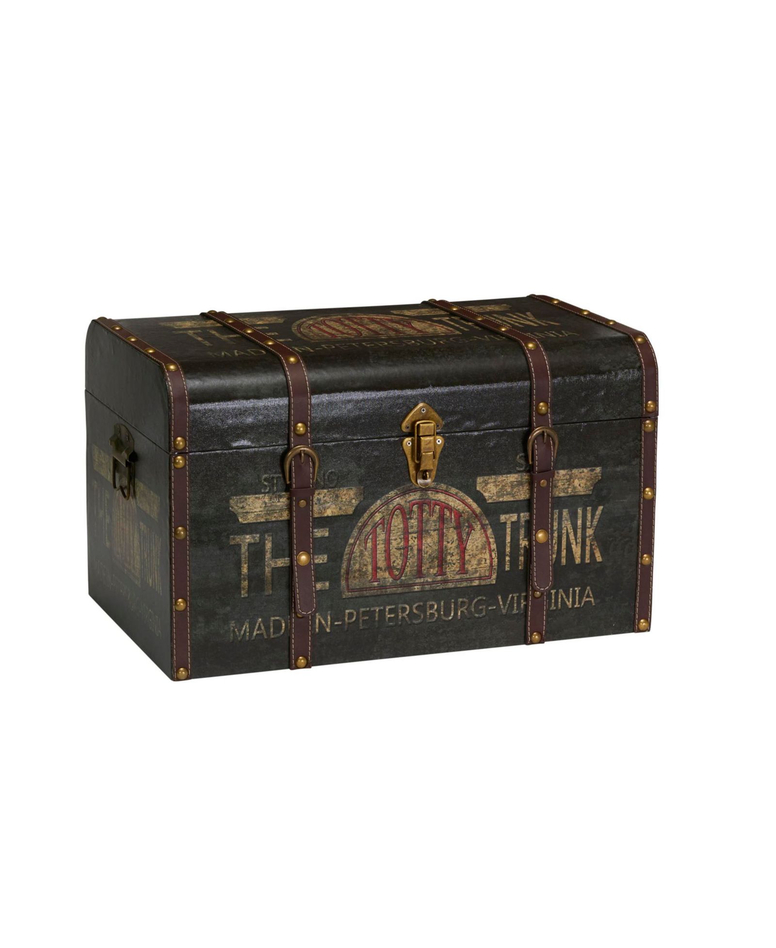 Декоративный сундук Household Essentials Large Vintage Decoupage Green and Black