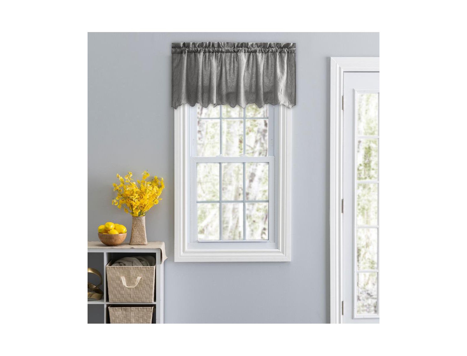 Занавеска Ellis Curtain Portland из тафты, 48x15", Grey