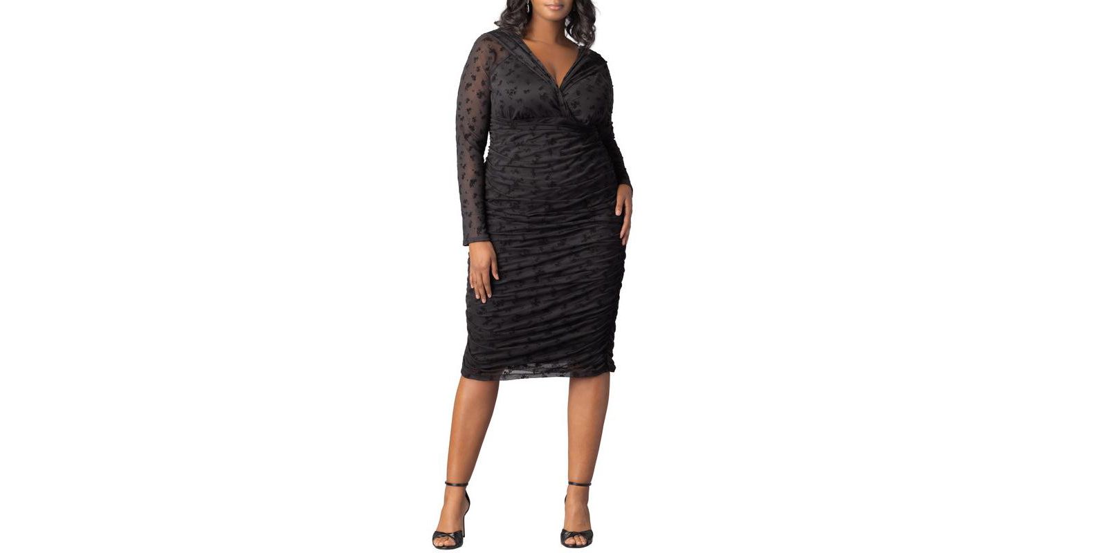 Платье миди Betsey Kiyonna Plus Size с драпировкой