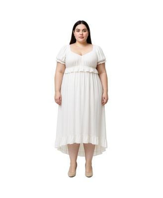 Standards & Practices Plus Size Ruffled Hem Maxi Dress