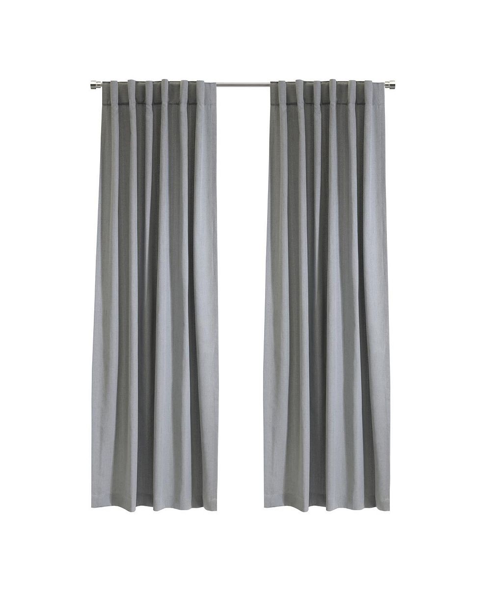 Habitat Mulberry Light Filtering Functional Dual Header Curtain Panel for Windows Grey