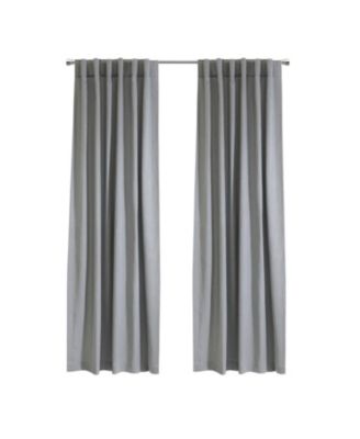 Habitat Mulberry Light Filtering Functional Dual Header Curtain Panel for Windows Grey
