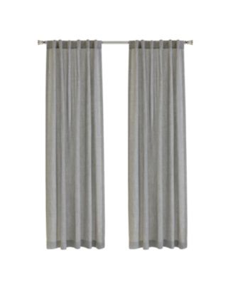 Habitat штора Habitat 100% Polyester Johnstown Light Filtering Faux Linen Textured Dual Header Curtain Panel Silver