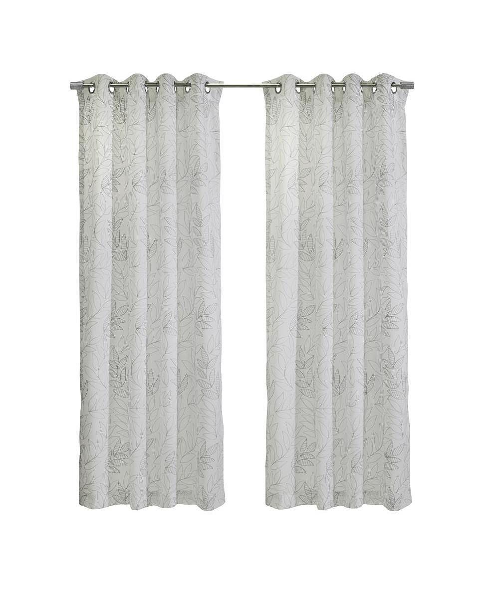 Habitat Valentina Sheer Window Treatment Tone on Tone Motif Grommet Curtain Panel для спальни и гостиной