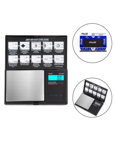american weigh scales AWS 600g Digital Pocket Scales Series, 600g x 0.1g