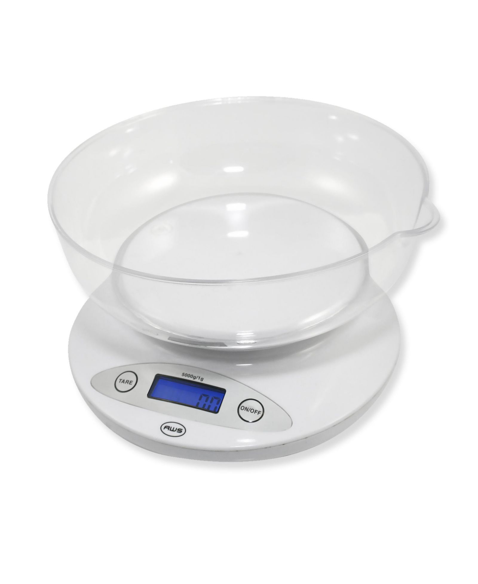 American Weigh Scales 5K-Bowl Digital Kitchen Bowl Scale White