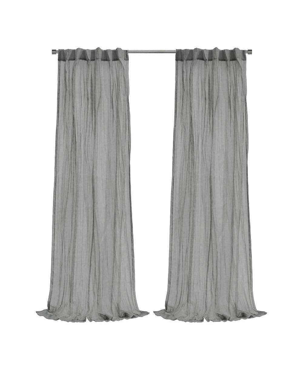 Habitat Paloma Sheer Dual Header Stylish and Functional Curtain Panel Grey