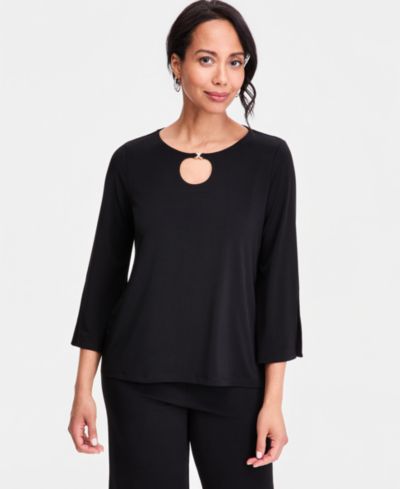 Женский топ JM Collection Split-Sleeve Keyhole-Neck