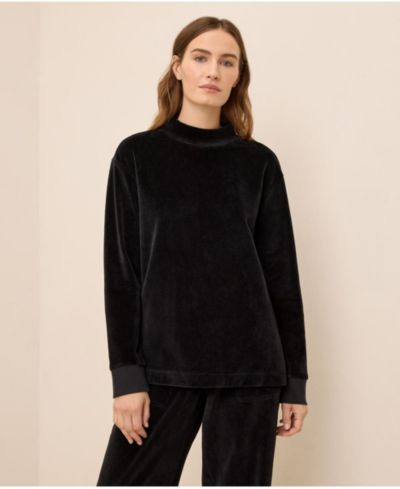 Женский джемпер Pact из органического хлопка Velour Mock Neck