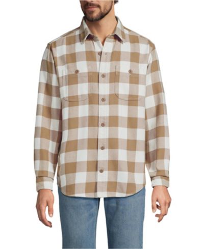 Lands' End Men's Long Sleeve Authentic Flannel Shirt