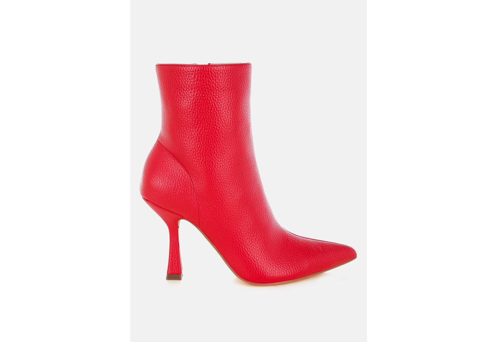 Rag and Co Womens Farnak Pleather Spool Heel Boots