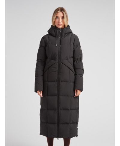JACK1T Women's Black Star Extra Long Down Coat