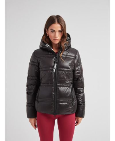 JACK1T Women's R4D Tramline Racer Hooded Puffer Jacket