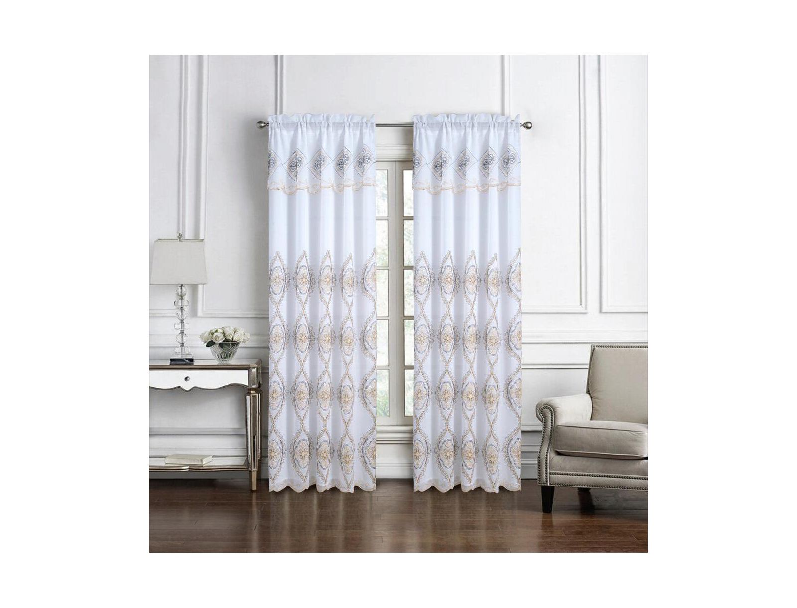 Вышитая панель Oliva Gray Arcadia, 54x90", золотая