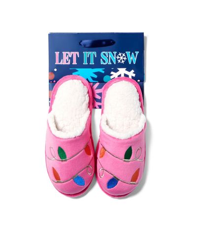 Dearfoams Cozyfoams Women's Holiday Novelty Scuff Slipper with Gift Bag
