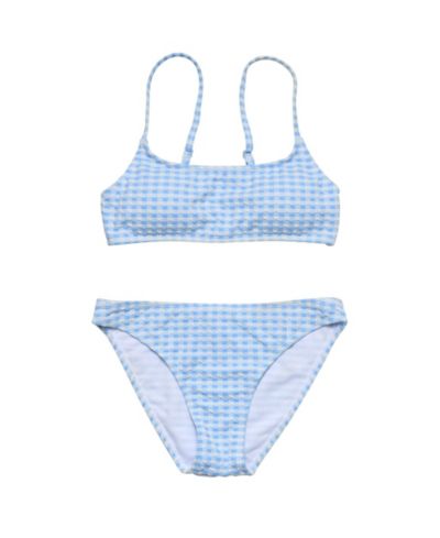 Snapper Rock Big Girls Seaside Gingham Teen Crop Bikini