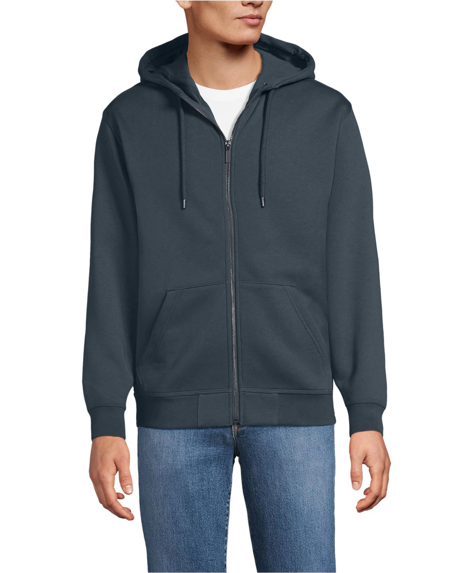 Худи Lands' End Men's Long Sleeve RainDefense Serious Sweats Full Zip