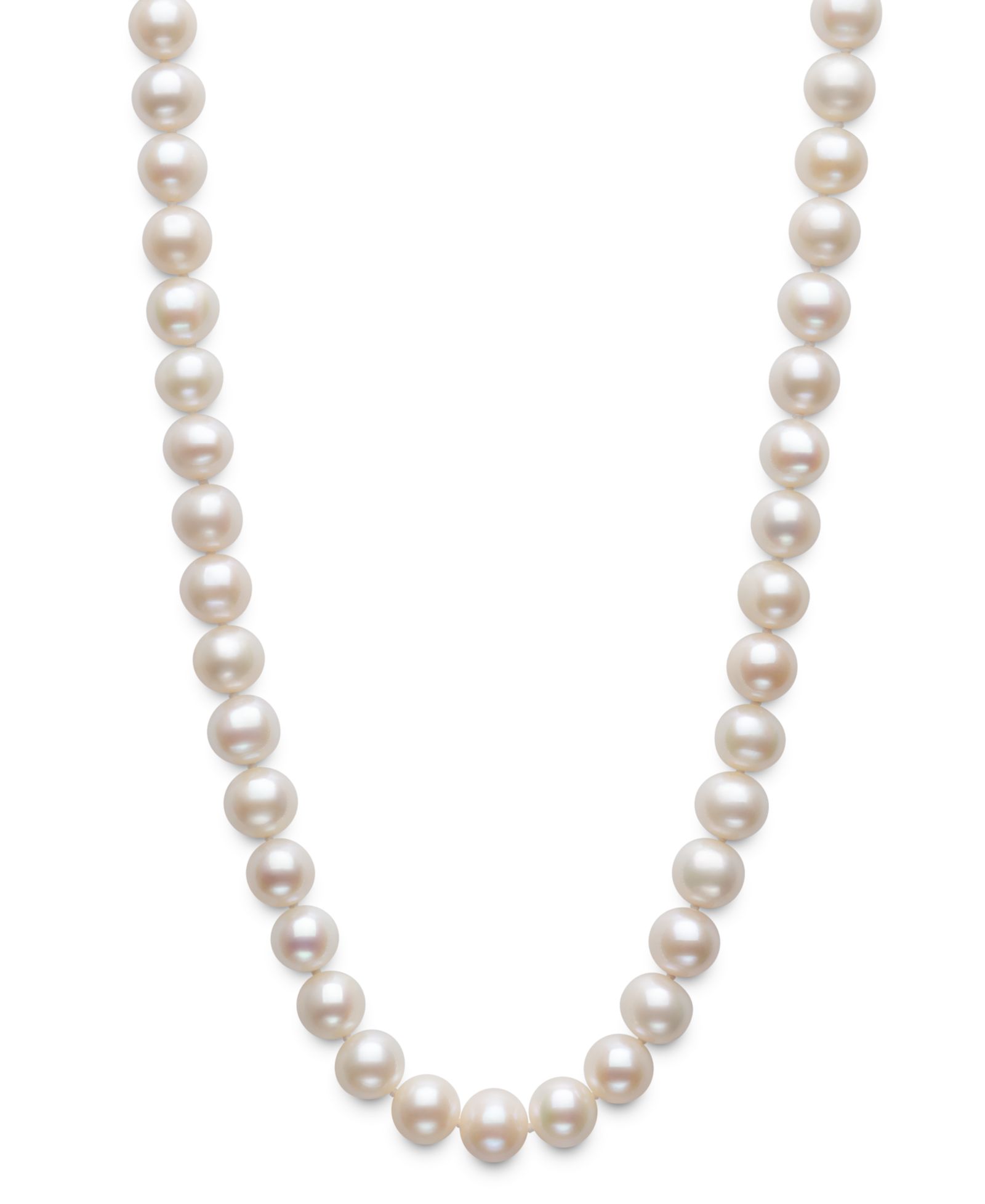 Ожерелье Belle de Mer Cultured Freshwater Pearl (7.5-8.5mm) из стерлингового серебра