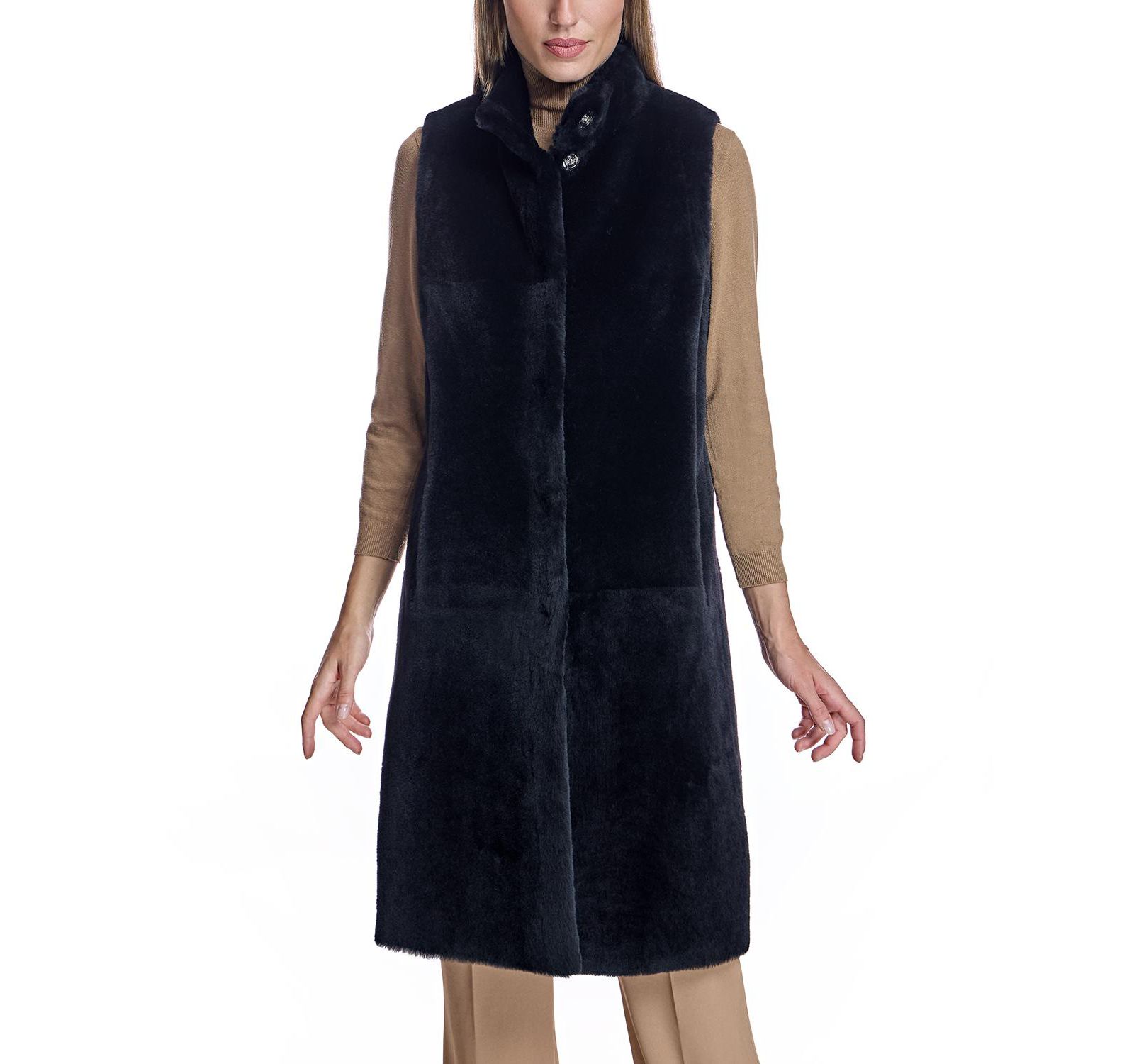 Julia & Stella By Maximilian Women's Shearling Lamb Vest