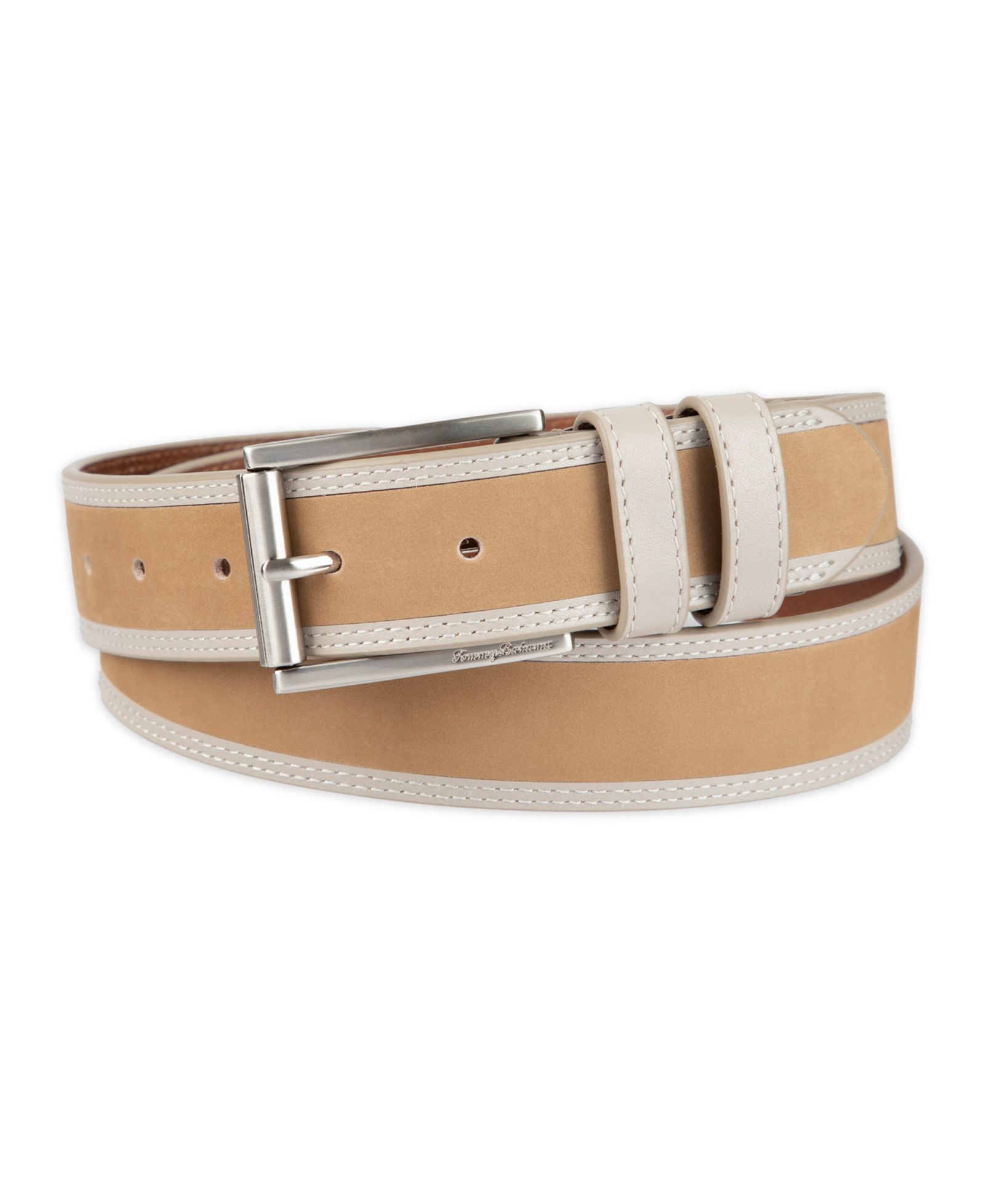 Tommy Bahama Мужской Leather Inlay Casual Belt