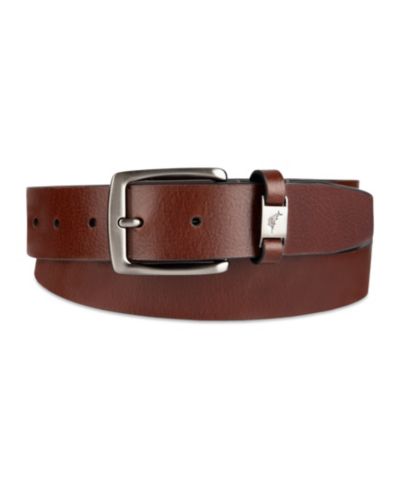 Tommy Bahama Мужской кожаный ремень с логотипом Classic