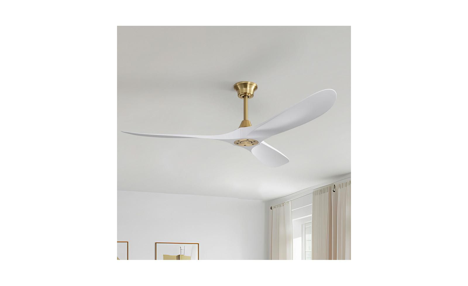 Потолочный вентилятор Sofucor 60-inch Modern Luxury Golden с пультом управления и таймером