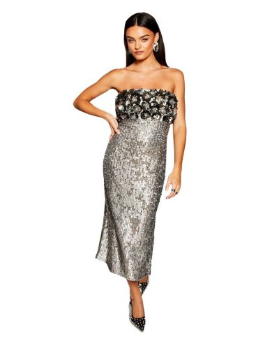 Warehouse Women's Runway Column Midi Dress
