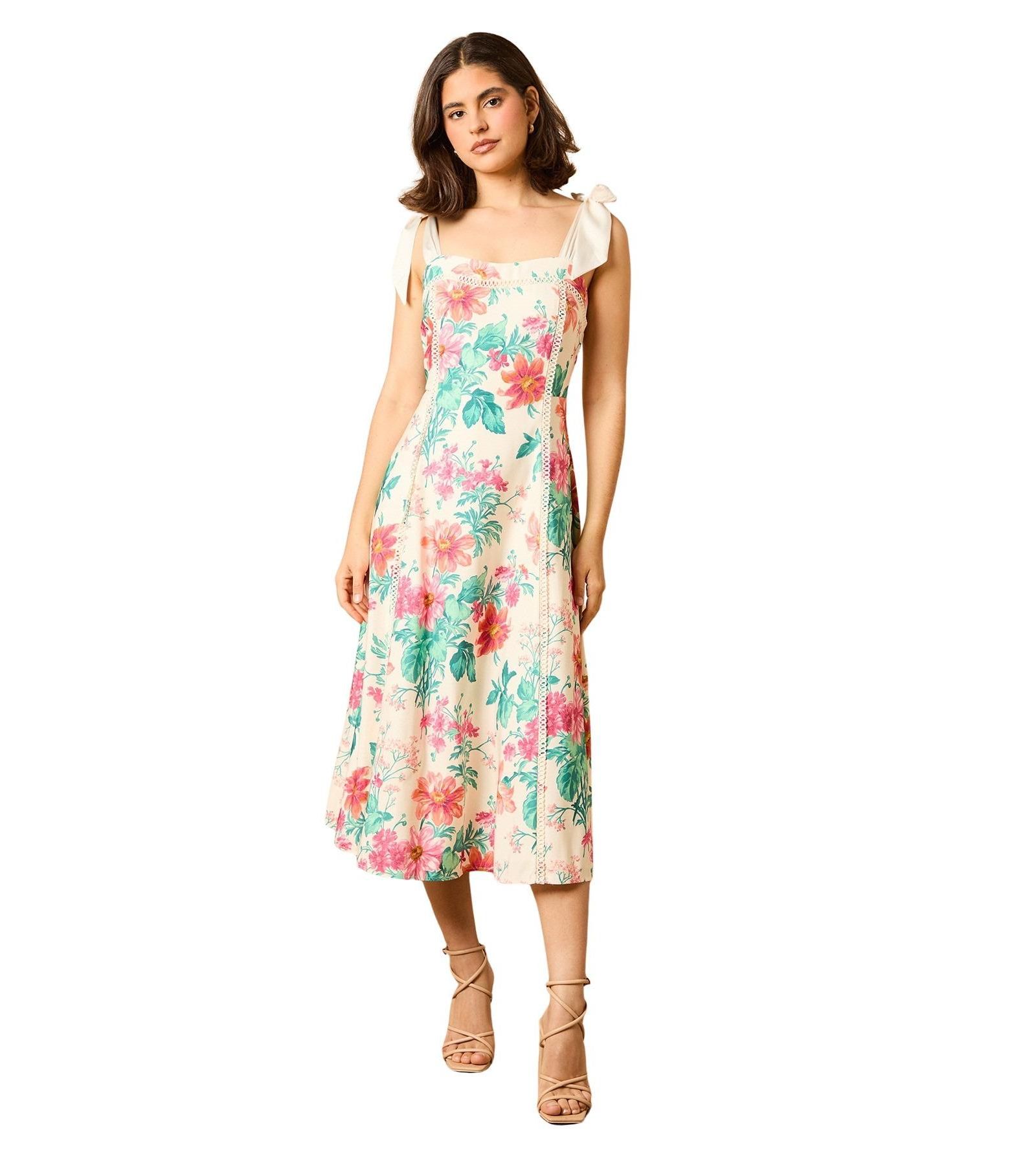 Oasis Women's Bow Strap Midi Prom Dress