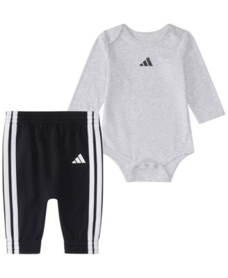 Детский набор adidas из 2 предметов для мальчиков: боди с длинным рукавом и брюки
