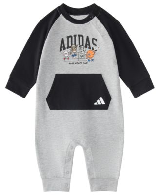 Детский комбинезон adidas Baby Boys' с цветовым блоком и длинным рукавом