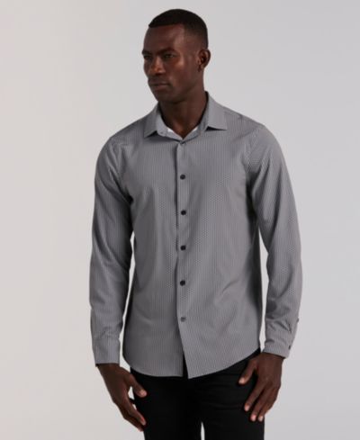 Мужская рубашка Perry Ellis Slim-Fit Micro Geometric Print Long-Sleeve