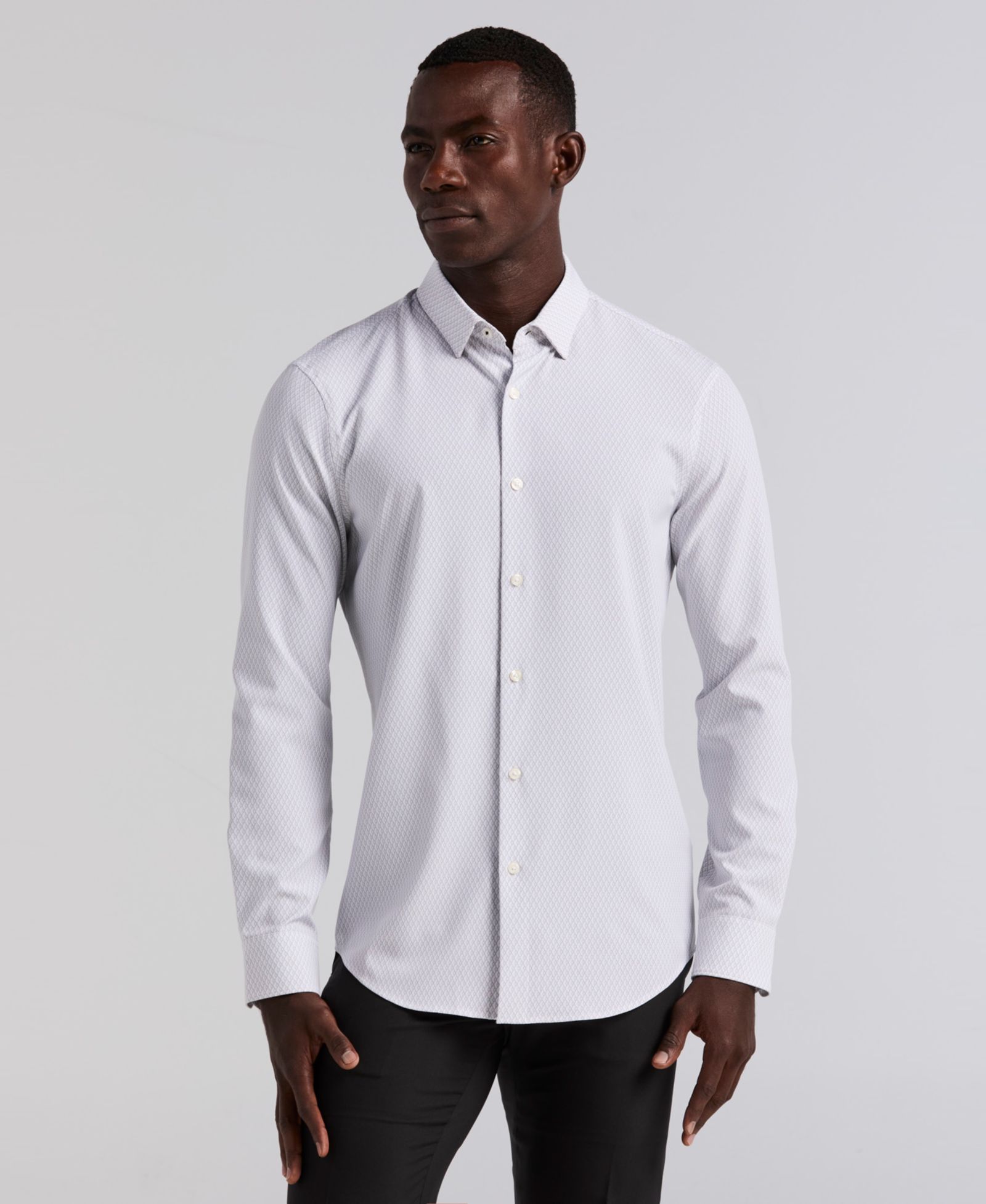 Мужская рубашка Perry Ellis Slim-Fit Diamond Geo-Print