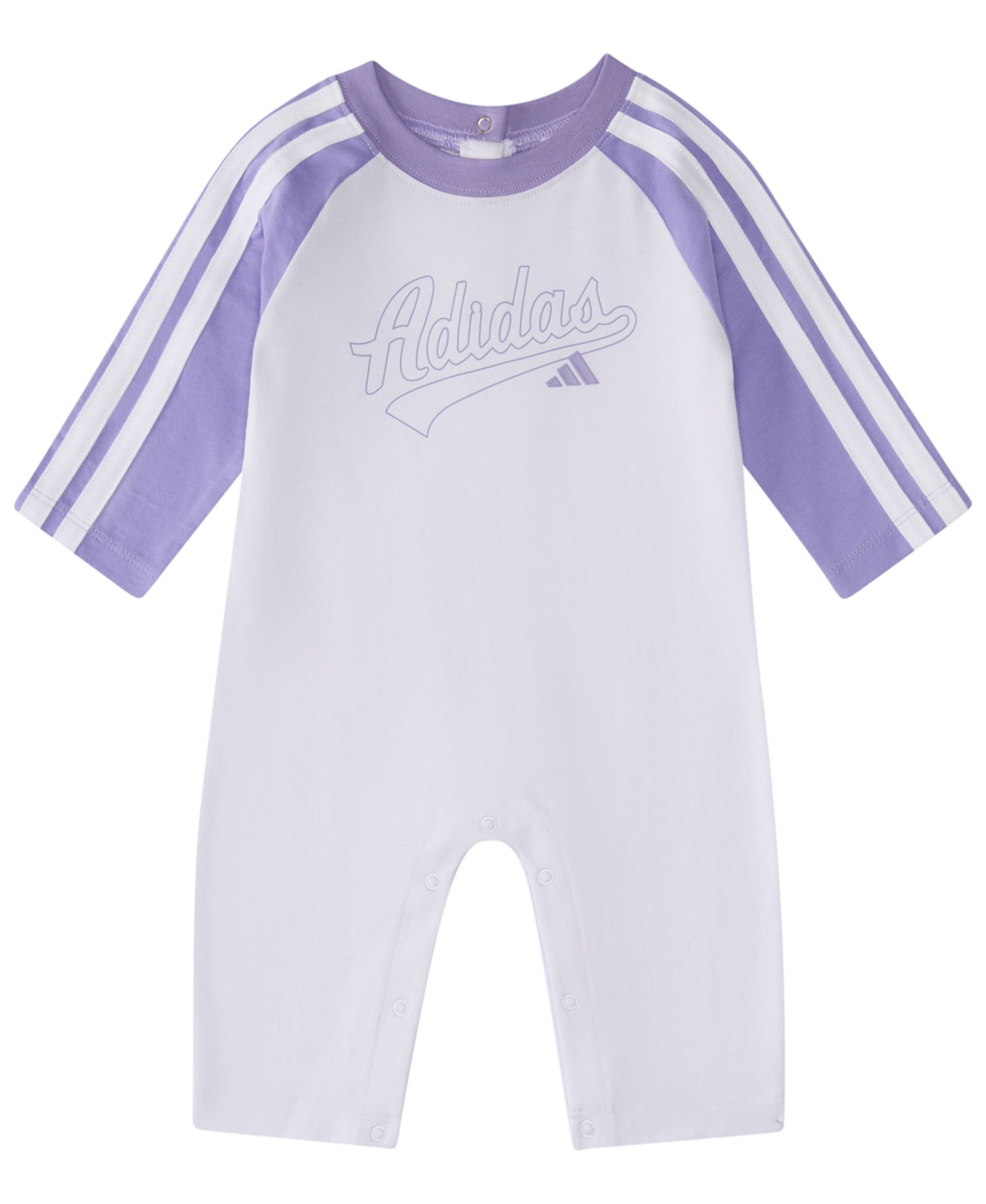 Комбинезон adidas Baby Girls' Striped Raglan-Sleeve