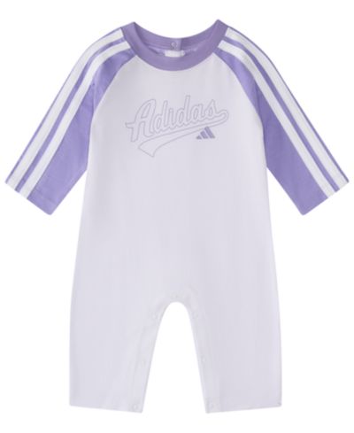 Комбинезон adidas Baby Girls' Striped Raglan-Sleeve