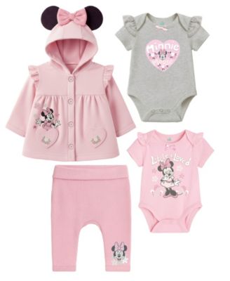 Комплект из 4-х предметов Disney Baby Girls' Minnie Mouse: куртка, боди и брюки