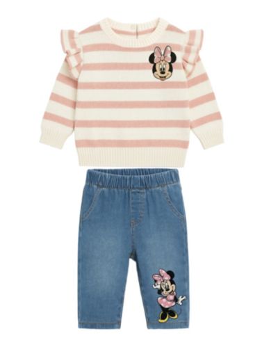 Детский комплект Disney Baby: топ с персонажем Minnie и джинсовые брюки