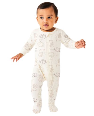 Disney Baby Boys' and Girls' Winnie the Pooh Crewneck Sleep and Play