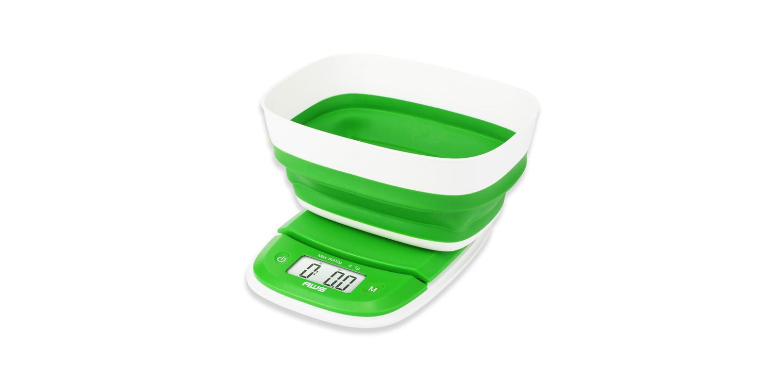 American Weigh Scales Extend-5K Digital Kitchen Scale With Collapsible Bowl, 11LB / 5KG