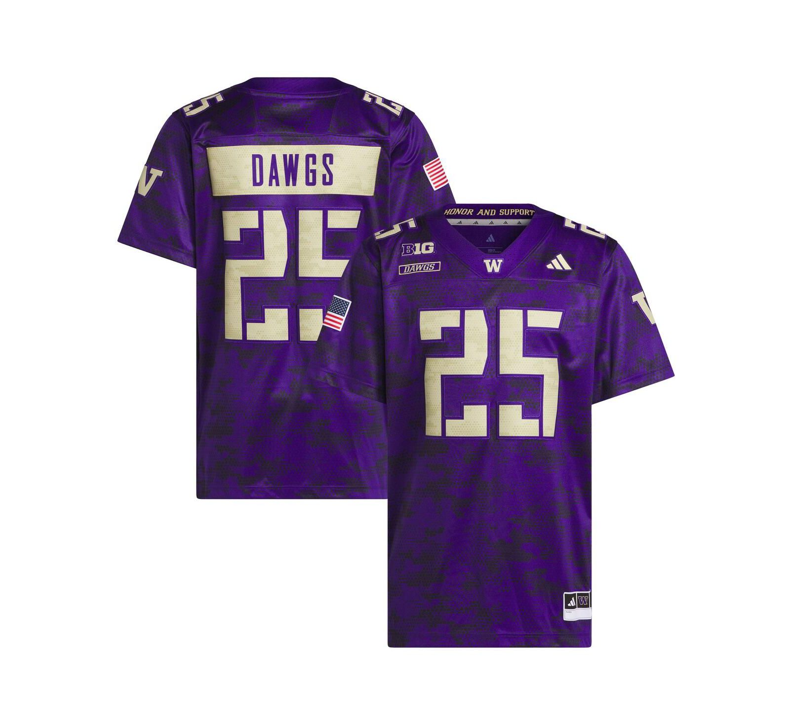 Adidas Men's Purple Washington Huskies Honor Support Premier Strategy Jersey