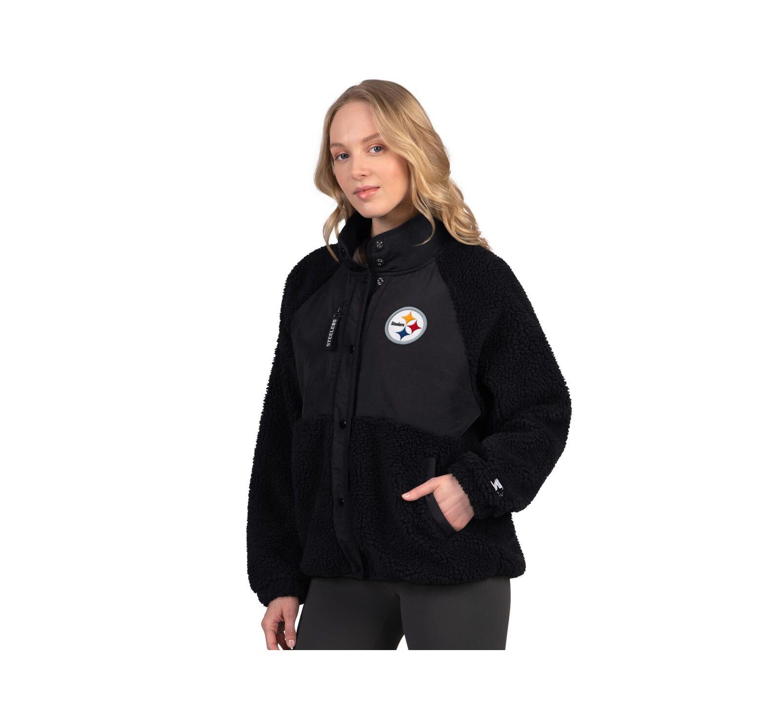 Starter Women's Black Pittsburgh Steelers On the Ball Sherpa Jacket