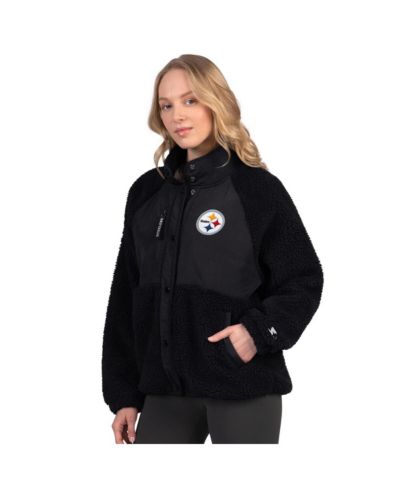 Женская куртка Starter Pittsburgh Steelers On the Ball Sherpa, черная