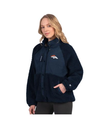 Женское худи Starter Navy Denver Broncos On the Ball Sherpa