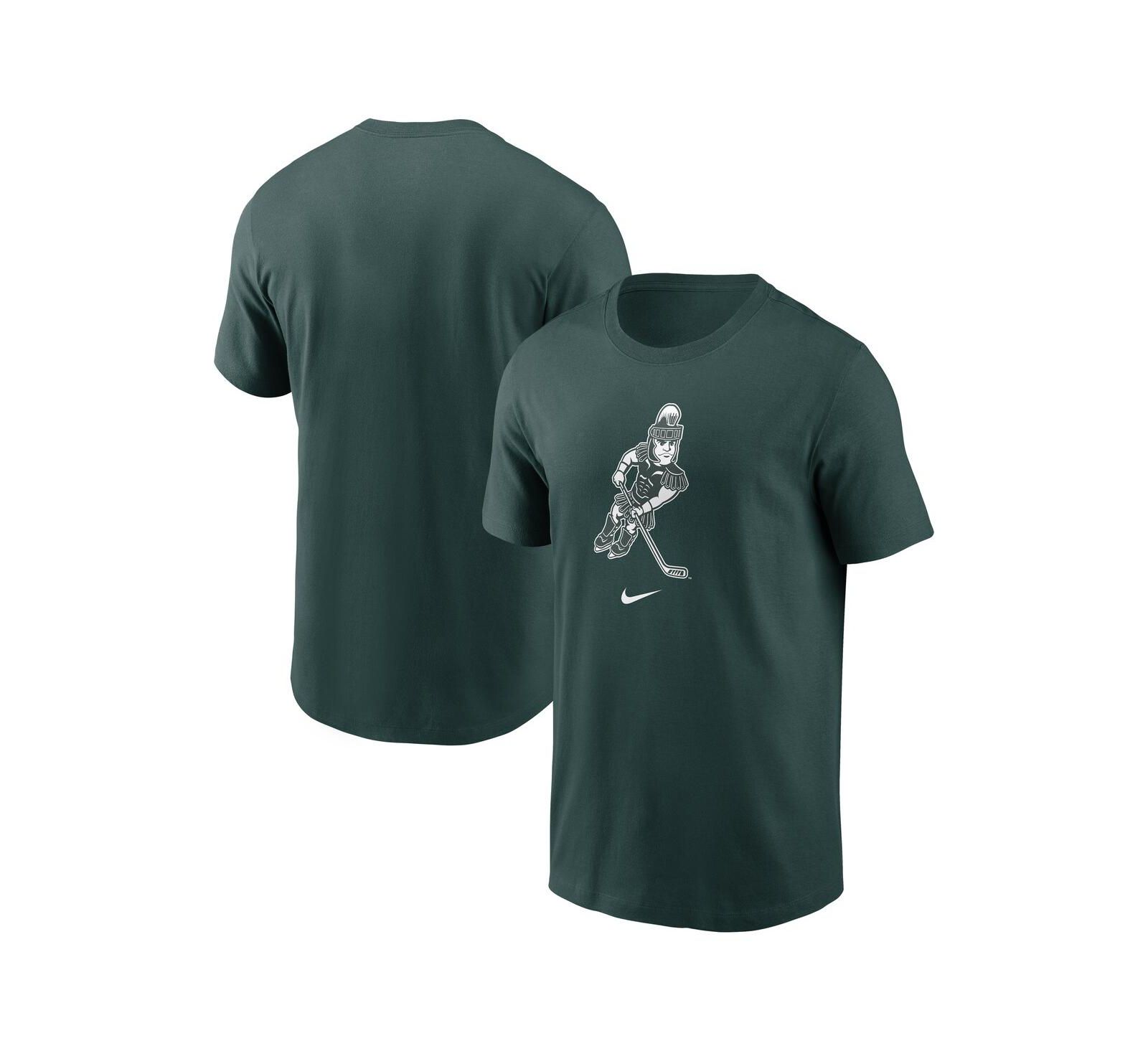 Nike Men's Green Michigan State Spartans Hockey Sparty Sport T-Shirt
