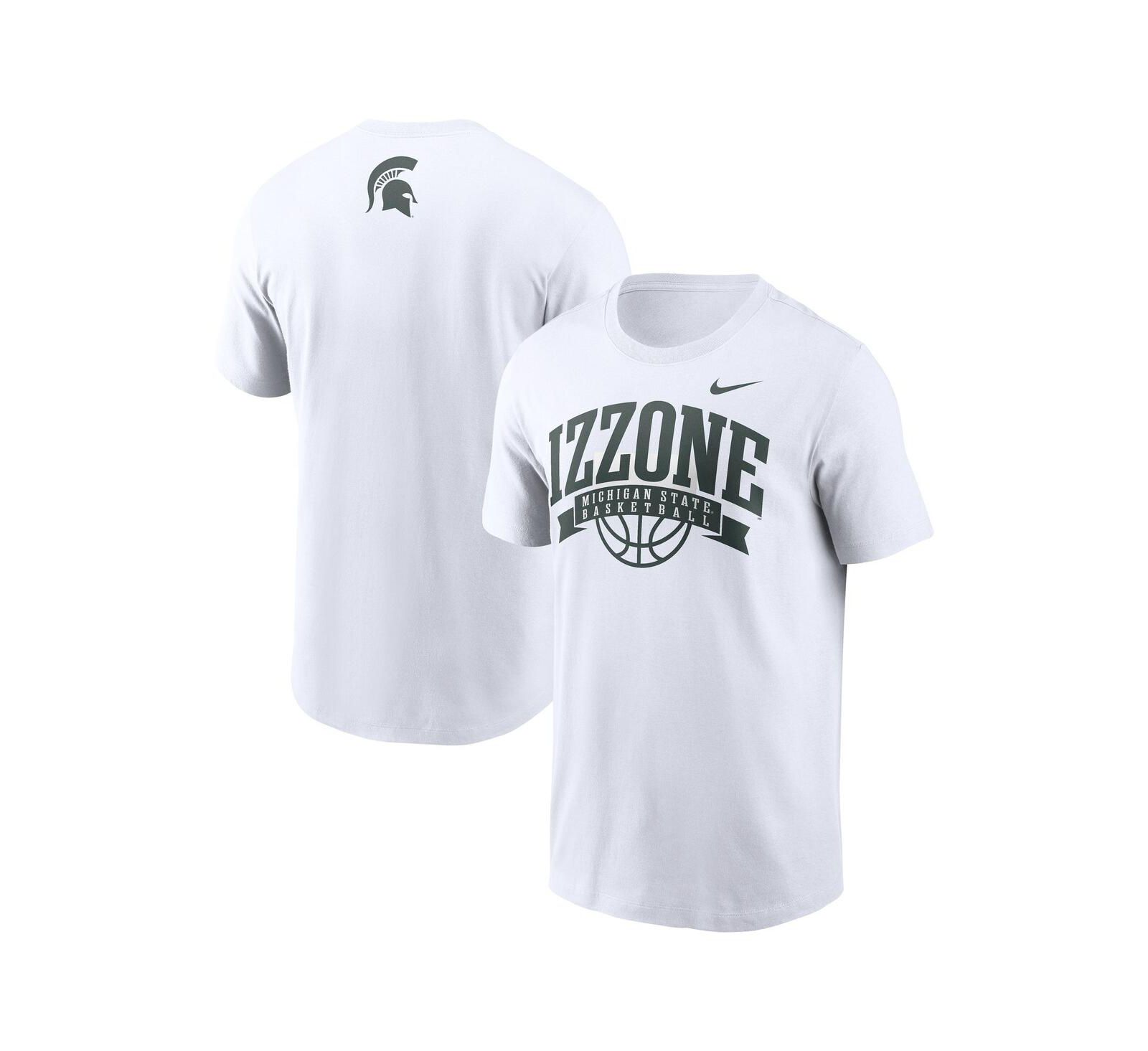 Мужская футболка Nike White Michigan State Spartans Izzone