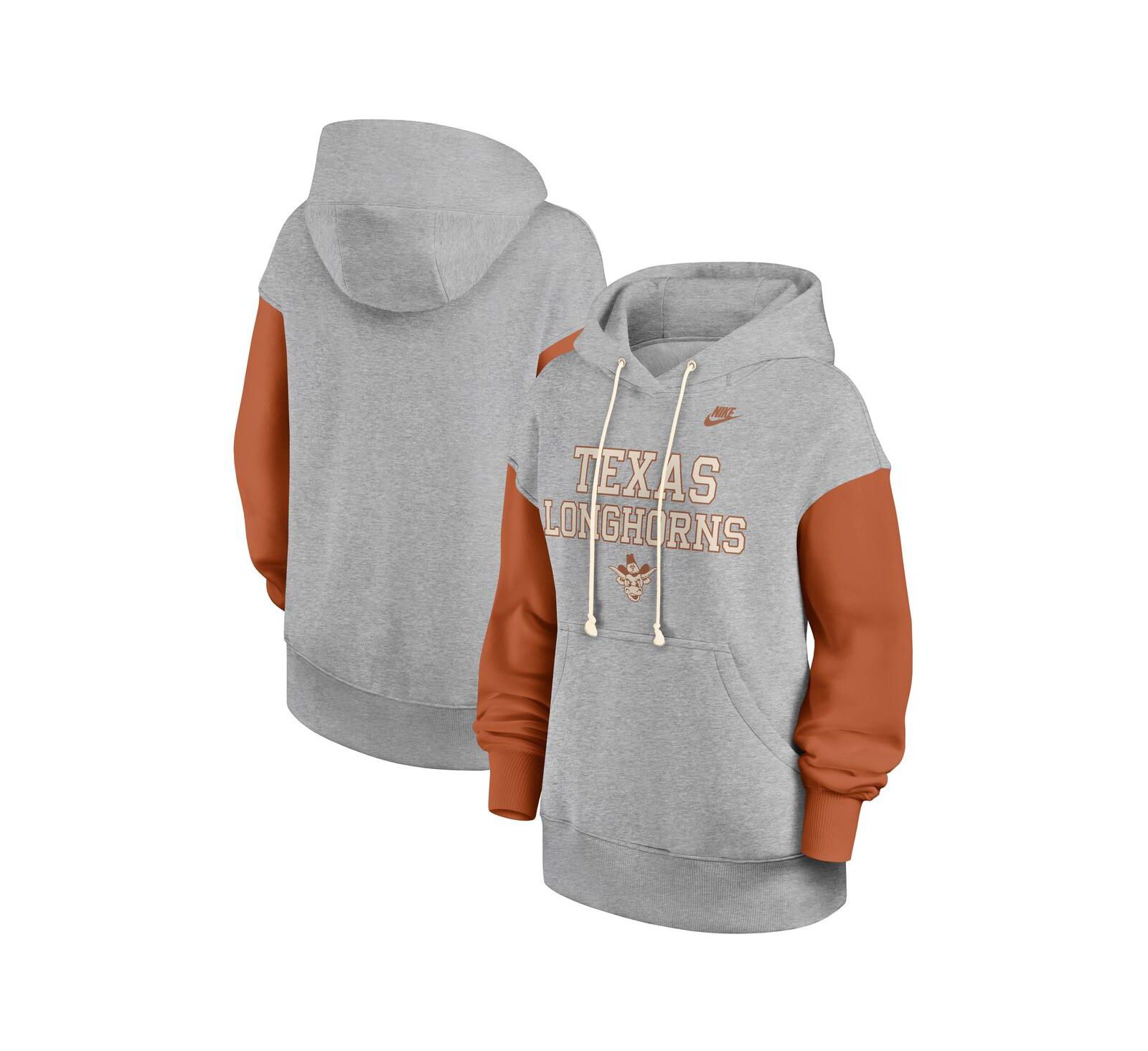 Nike Женский худи Legacy Phoenix Oversized, Heather Gray/Texas Orange