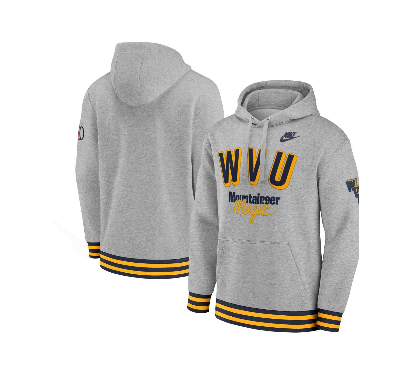 Худи Nike Men's Heather Gray West Virginia Mountaineers Legacy Retro Pullover