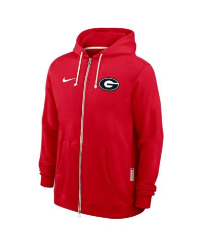 Nike Мужское красное худи Georgia Bulldogs 2025 Sideline Standard Issue Dri-FIT Full-Zip