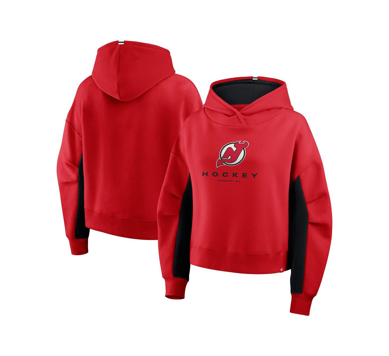 Fanatics Женское укороченное худи New Jersey Devils, красное