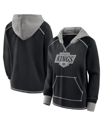 Женская толстовка Logo Athletic Black Los Angeles Kings Hit It French Terry Full-Zip Hoodie